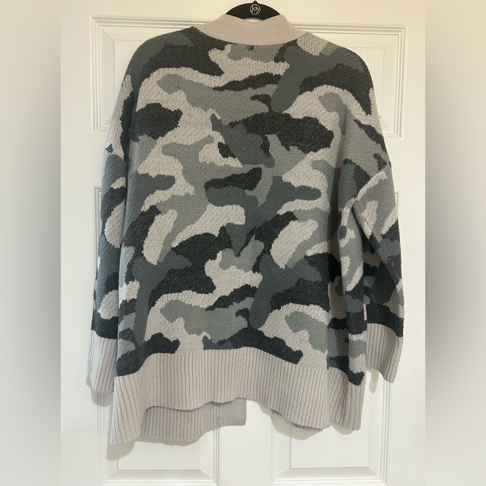 Grey Camo Cardigan